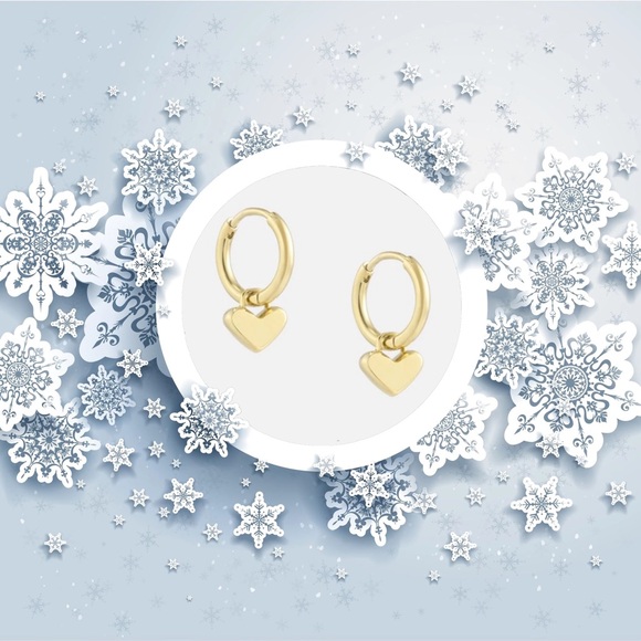 💕Love You Dangle Heart Earrings - Picture 1 of 3